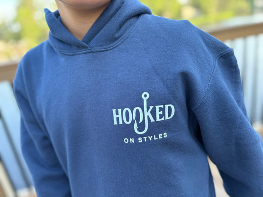 Bass Fishing Hoodie-Navy