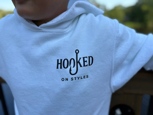 Bass Fishing Hoodie-White