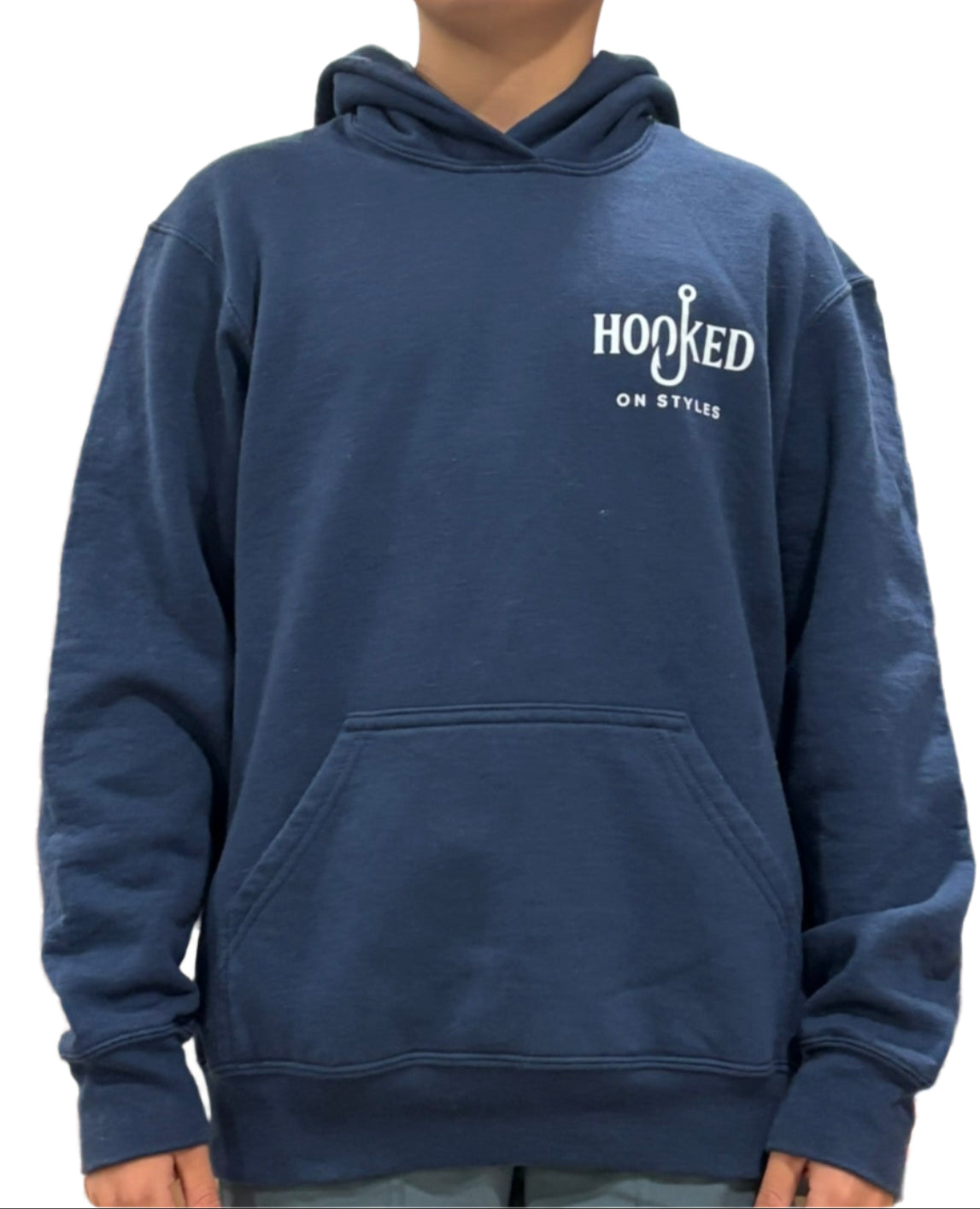 Bass Fishing Hoodie-Navy